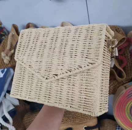 Természetes Rattan Lady Beach Bag