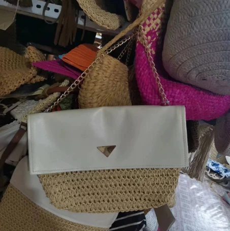 Nagy méretű, kézzel készített női strandzsák