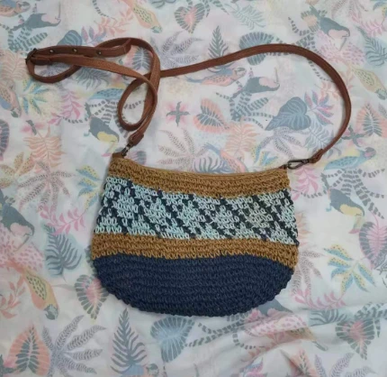 Papír horgolt Crossbody női táska