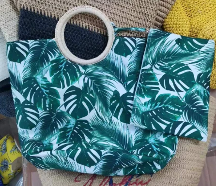 Trópusi női strandtáska egy szett