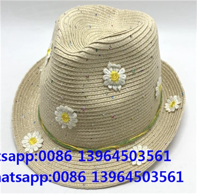 Virág bézs Színes Spot Fedora Beach Hat