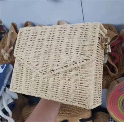 Természetes Rattan Lady Beach Bag