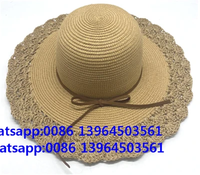 Női papír horgolt Lady Beach Hat