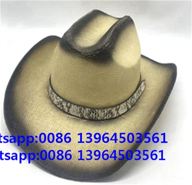 Fekete spray férfi sapka Fedora Cowboy Retro sapka