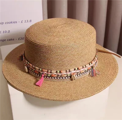 Boho elegáns barna papír szalmakalap női