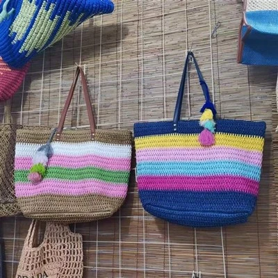 Színes Rainbow női nagy strandtáska