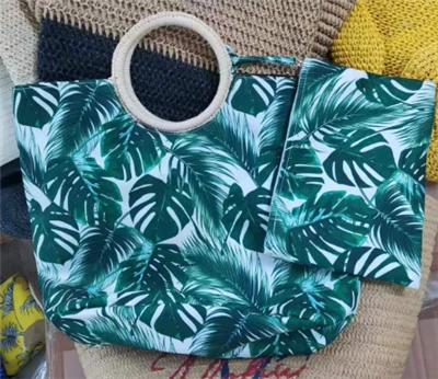 Trópusi női strandtáska egy szett